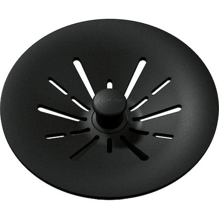 Elkay Quartz Perfect Drain 3-1/2" Removable Polymer Basket Strainer and Rubber Stopper Charcoal LKPDQSCH